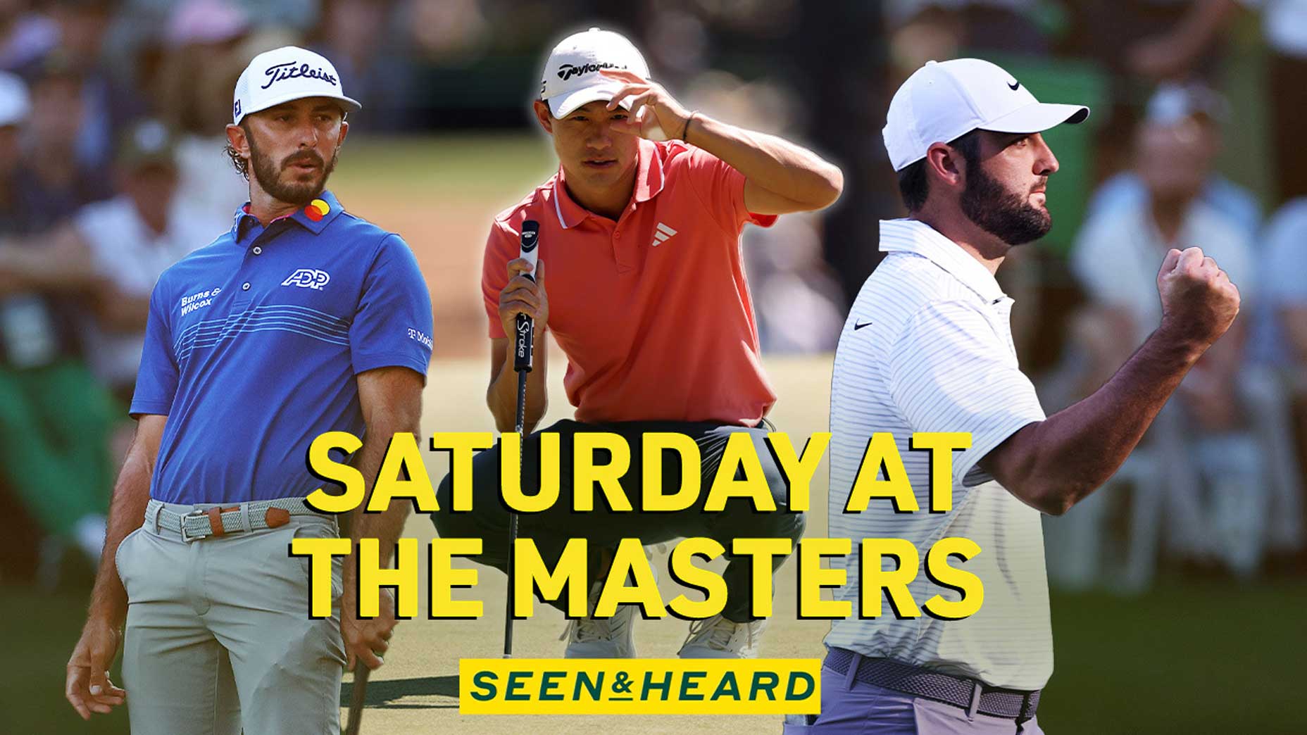 Pro golfers pictured at the 2024 Masters